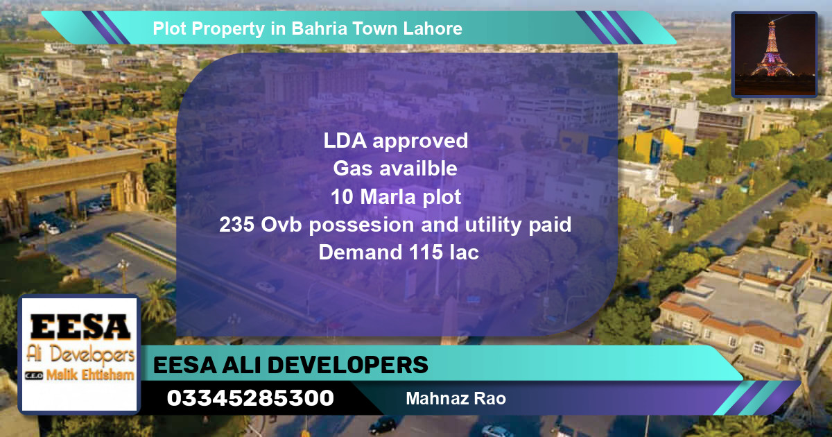Residential Plot for Sale in Bahria Town, Lahore - (BP-79535)