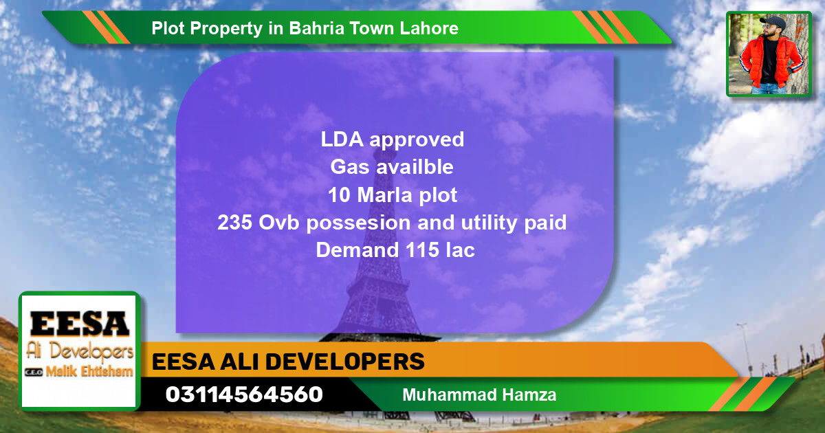 Residential Plot for Sale in Bahria Town, Lahore - (BP-79548)