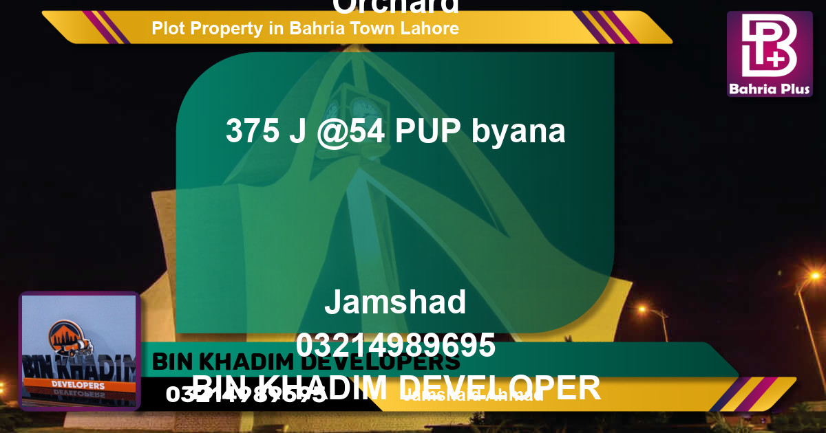 Residential Plot for Sale in Bahria Town, Lahore - (BP-79552)