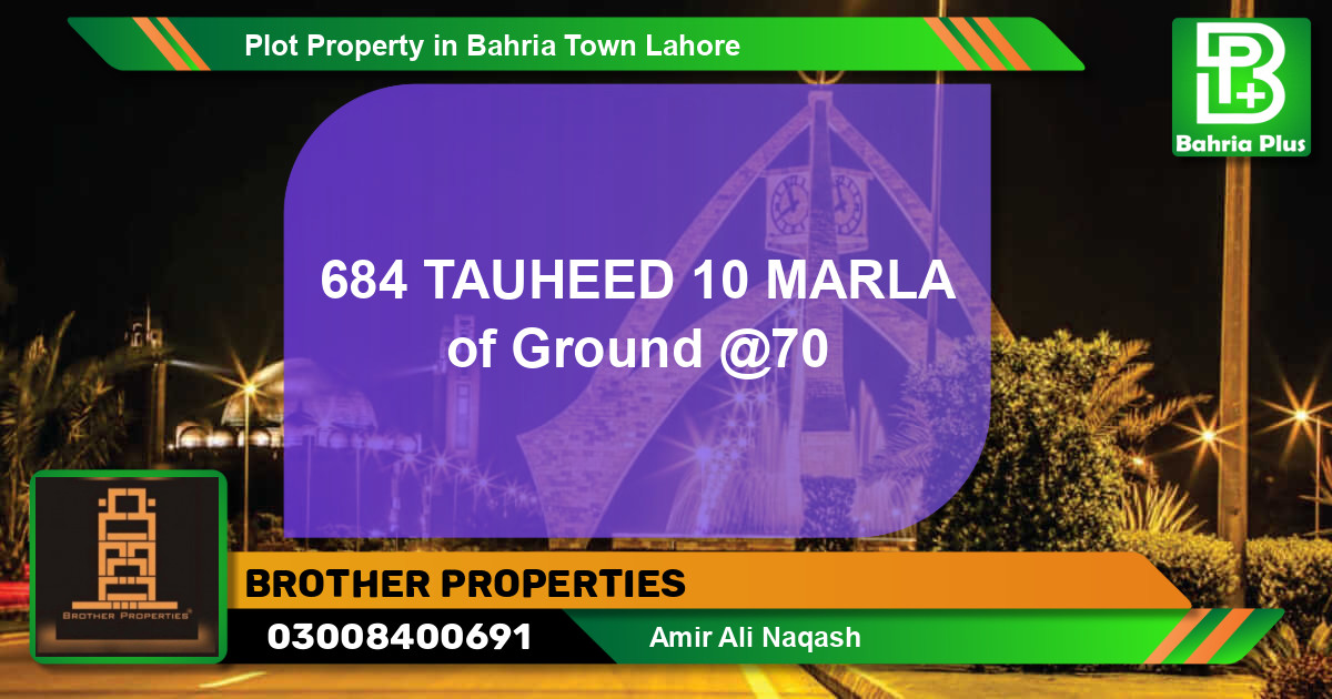Residential Plot for Sale in Bahria Town, Lahore - (BP-79554)