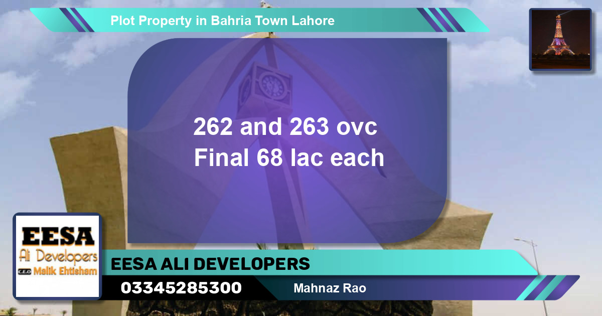Residential Plot for Sale in Bahria Town, Lahore - (BP-79561)