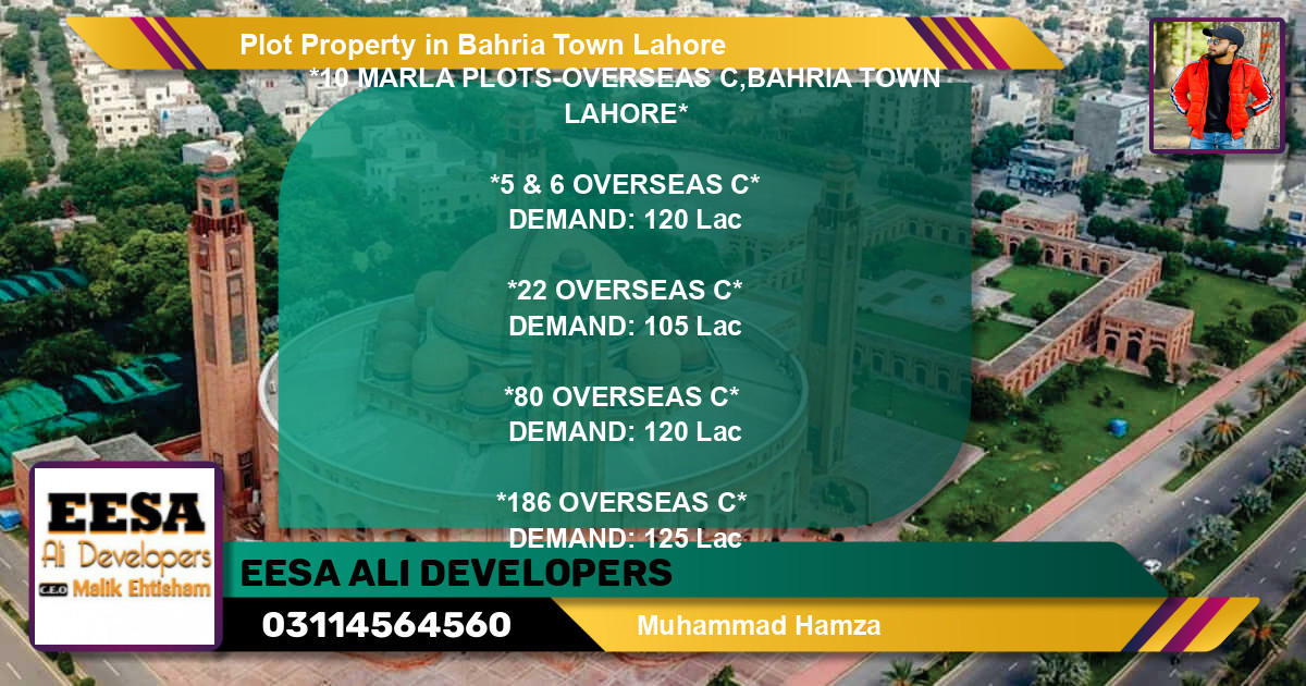 Residential Plot for Sale in Bahria Town, Lahore - (BP-79563)
