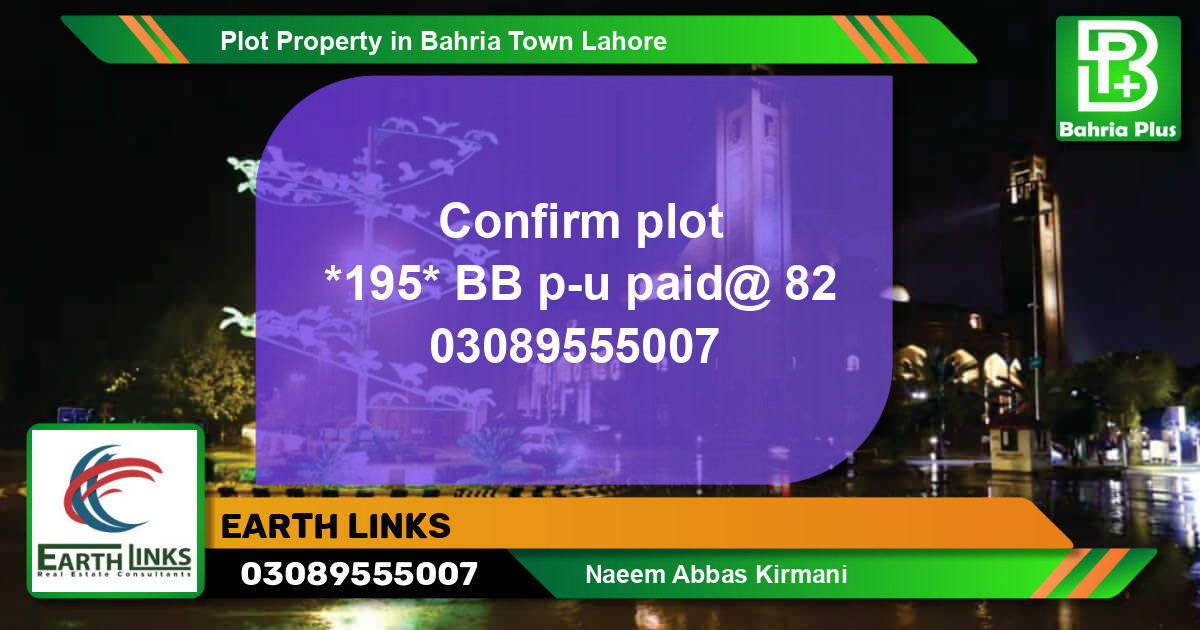 Residential Plot for Sale in Bahria Town, Lahore - (BP-79598)