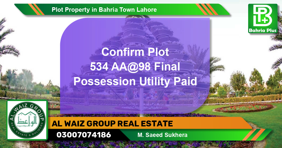 Residential Plot for Sale in Bahria Town, Lahore - (BP-79601)