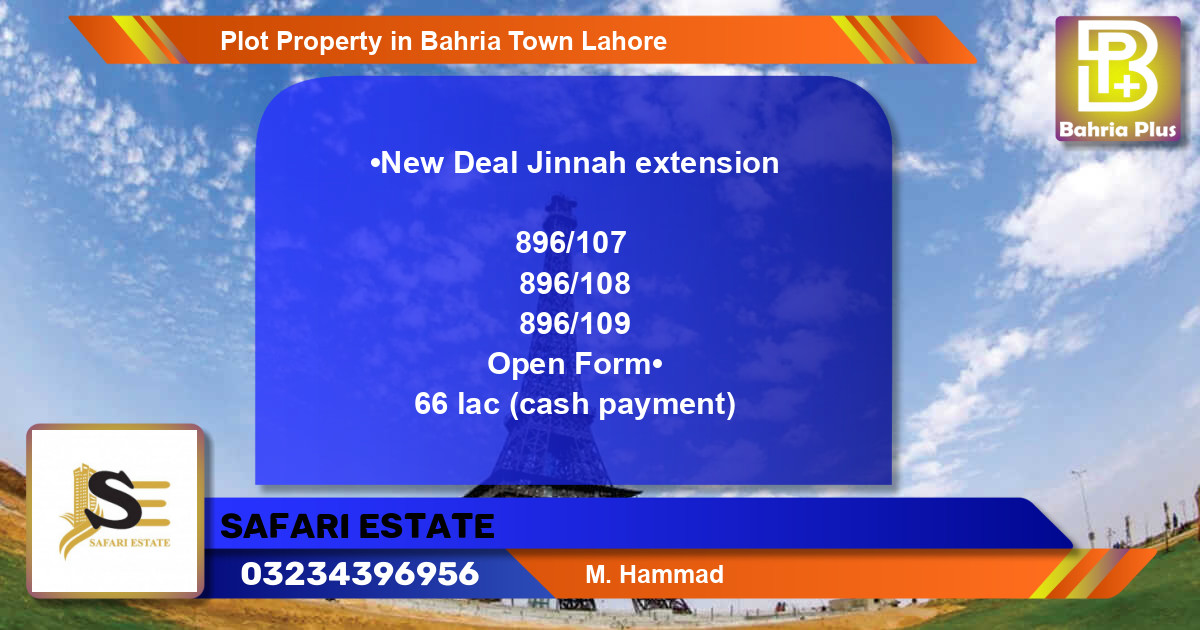 Residential Plot for Sale in Bahria Town, Lahore - (BP-79607)