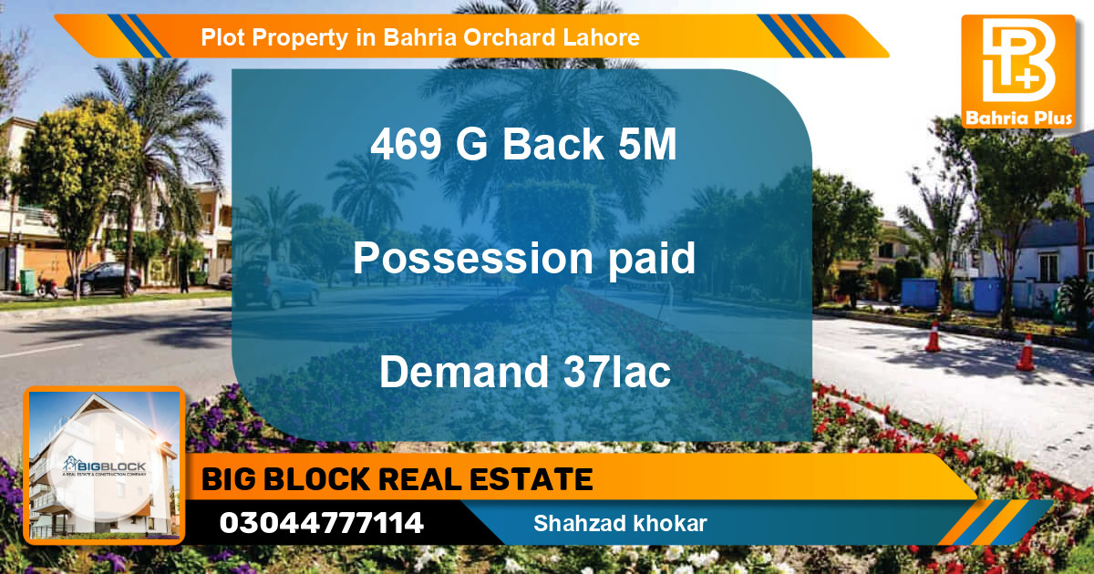 Residential Plot for Sale in Bahria Orchard, Lahore - (BP-79635)