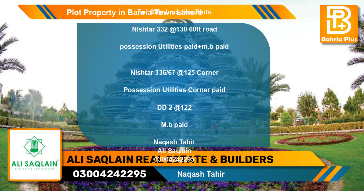 Residential Plot for Sale in Bahria Town, Lahore - (BP-79647)