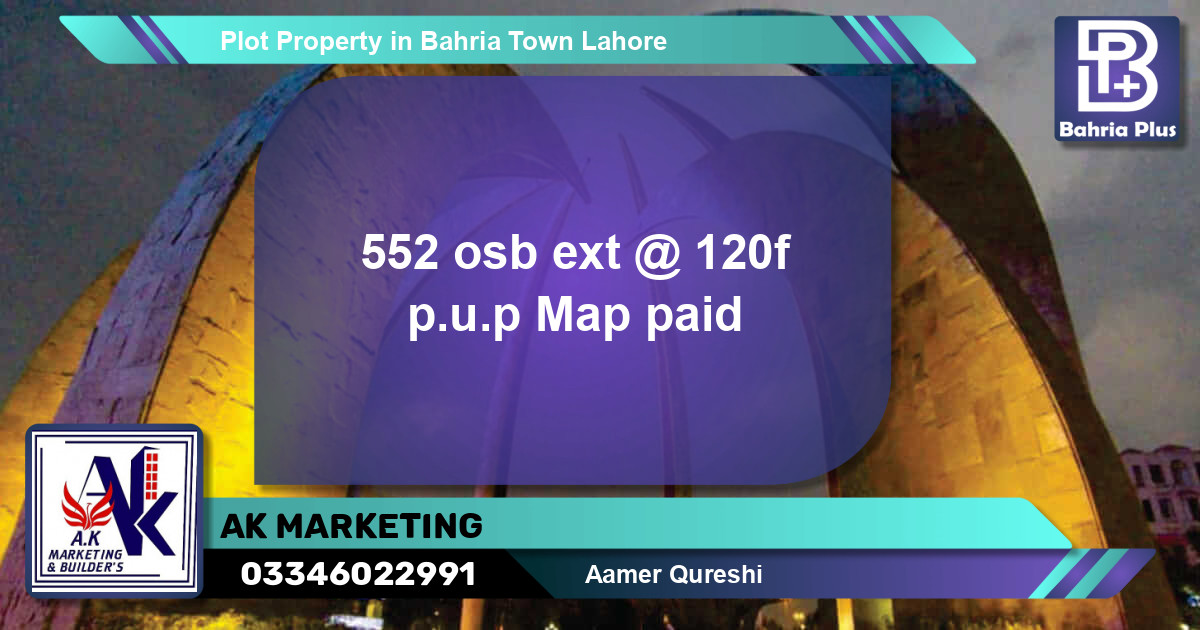Residential Plot for Sale in Bahria Town, Lahore - (BP-79665)