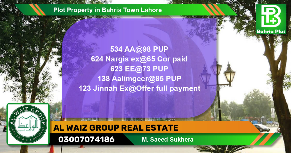 Residential Plot for Sale in Bahria Town, Lahore - (BP-79669)
