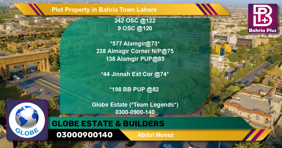 Residential Plot for Sale in Bahria Town, Lahore - (BP-79670)