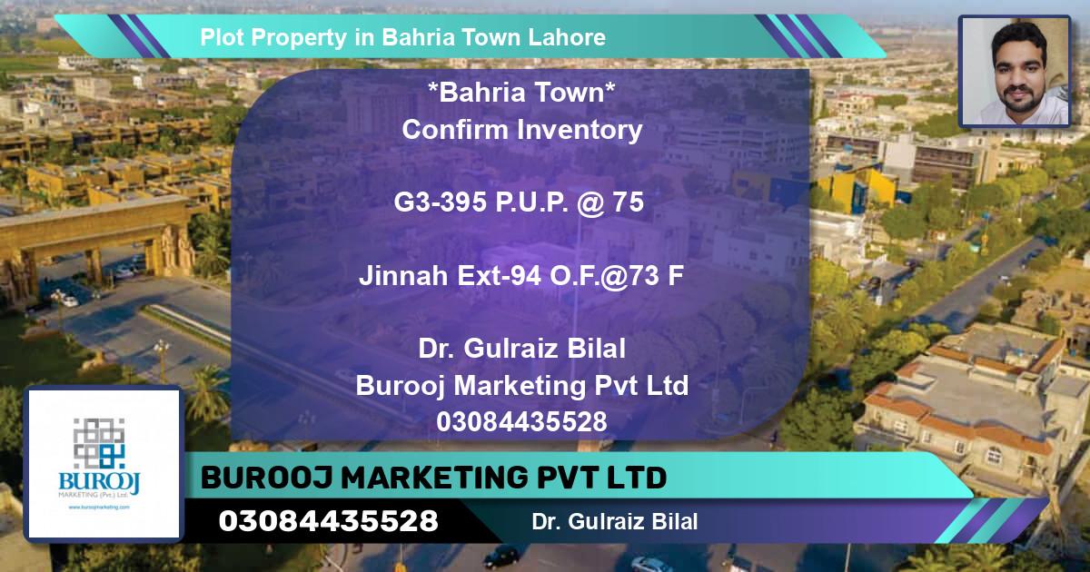 Residential Plot for Sale in Bahria Town, Lahore - (BP-79720)