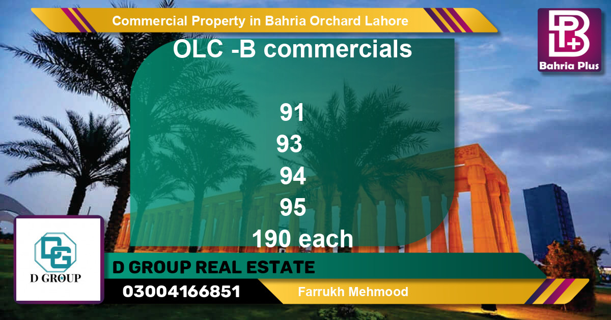 Commercial Property for Sale in Bahria Orchard, Lahore - (BP-79830)