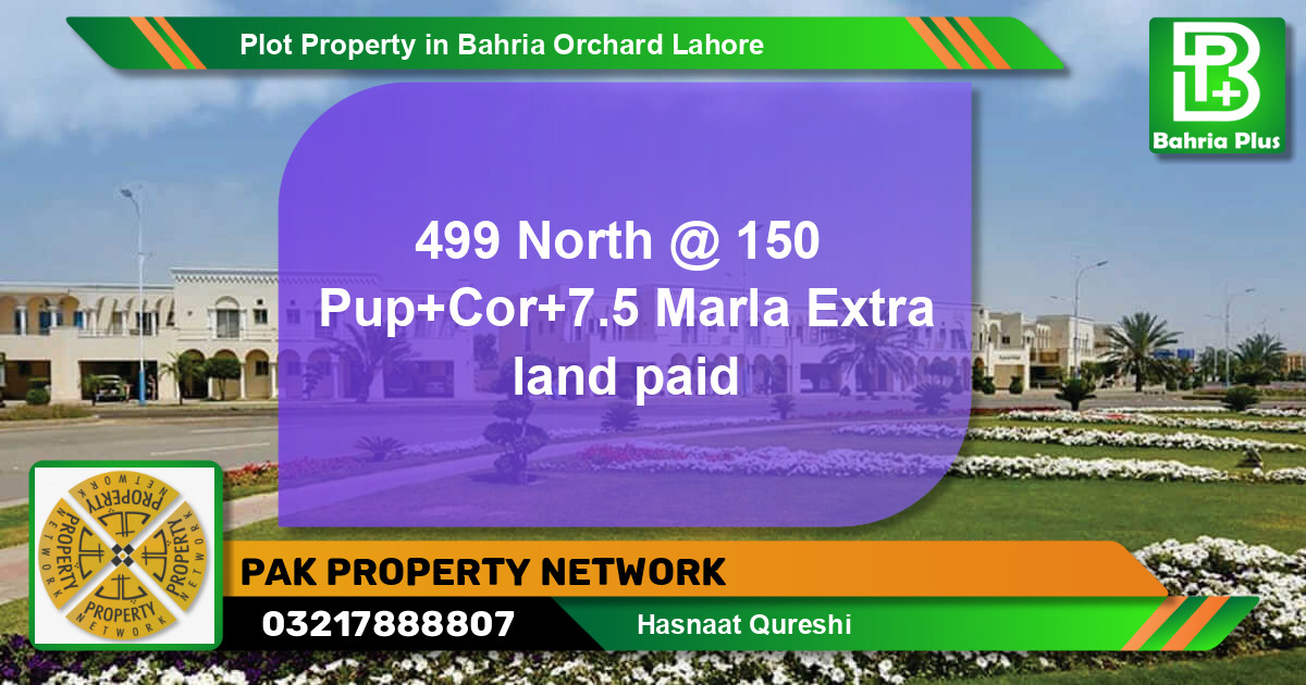 Residential Plot for Sale in Bahria Orchard, Lahore - (BP-79852)