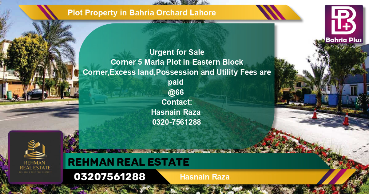 Residential Plot for Sale in Bahria Orchard, Lahore - (BP-79859)