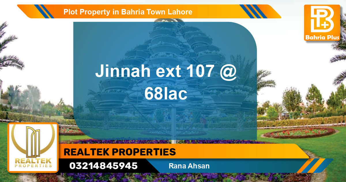 Residential Plot for Sale in Bahria Town, Lahore - (BP-79862)
