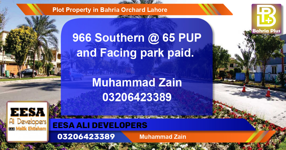 Residential Plot for Sale in Bahria Orchard, Lahore - (BP-79868)