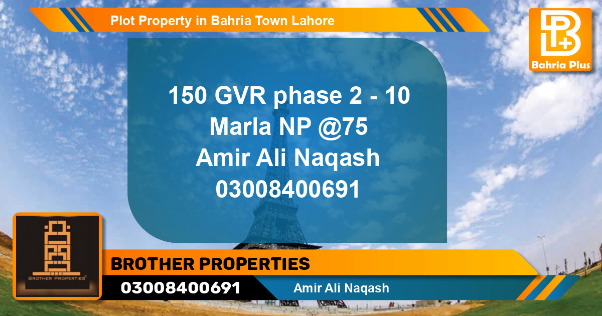 Residential Plot for Sale in Bahria Town, Lahore - (BP-79884)
