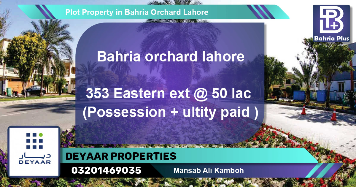 Residential Plot for Sale in Bahria Orchard, Lahore - (BP-79897)