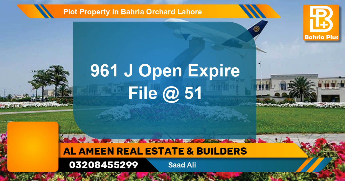 Residential Plot for Sale in Bahria Orchard, Lahore - (BP-79901)