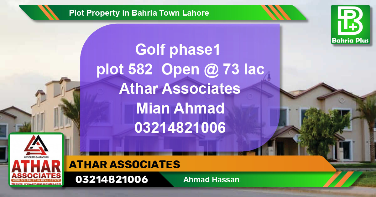 Residential Plot for Sale in Bahria Town, Lahore - (BP-79911)