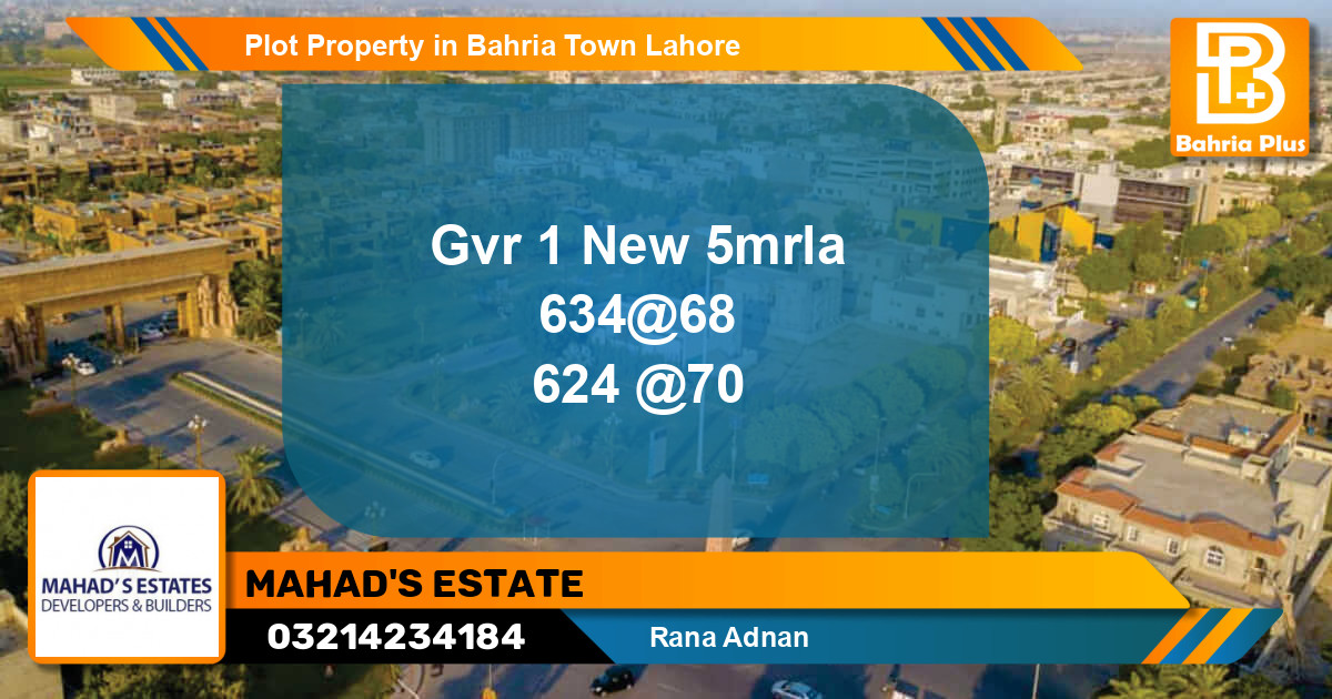 Residential Plot for Sale in Bahria Town, Lahore - (BP-79912)
