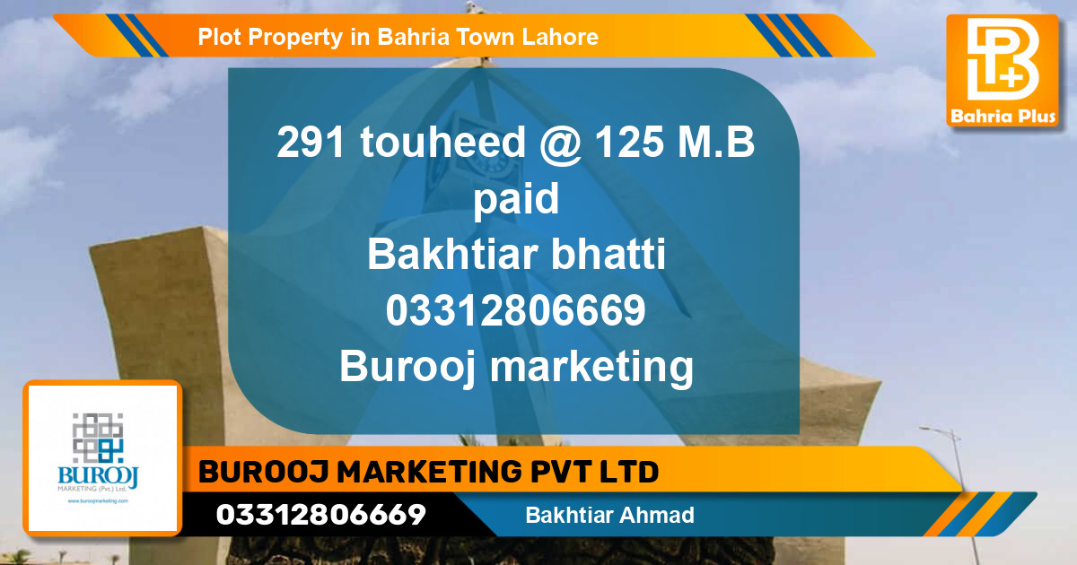 Residential Plot for Sale in Sector F - Tauheed Block -  Bahria Town, Lahore - (BP-79934)