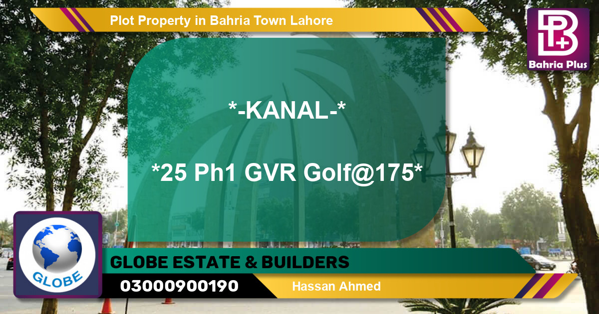 Residential Plot for Sale in Bahria Town, Lahore - (BP-79944)
