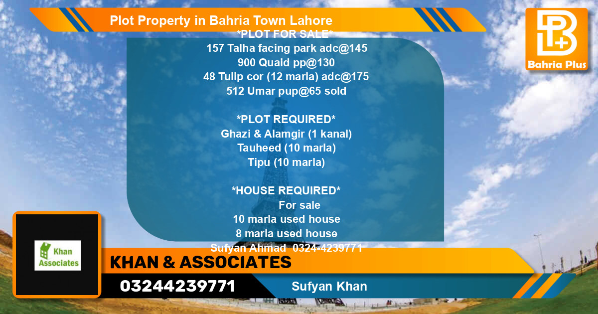 Residential Plot for Sale in Bahria Town, Lahore - (BP-79953)