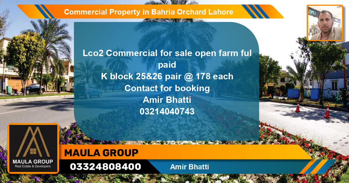 Commercial Property for Sale in Bahria Orchard, Lahore - (BP-79968)