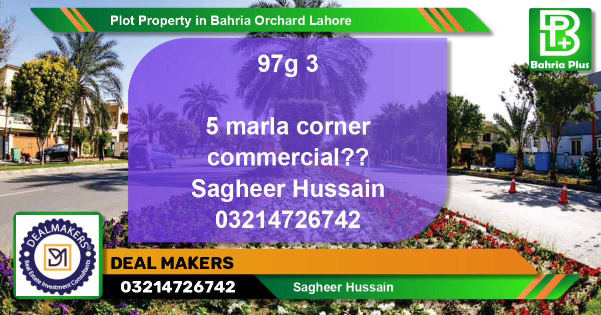 Commercial Plot for Sale in Bahria Orchard, Lahore - (BP-79970)