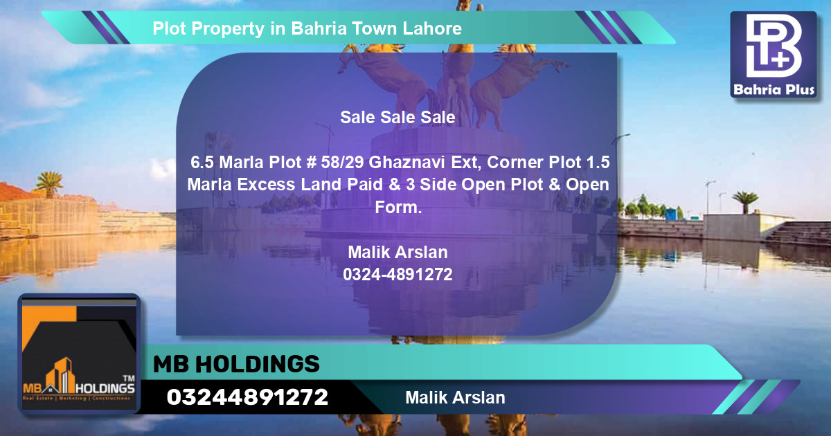Residential Plot for Sale in Bahria Town, Lahore - (BP-79982)