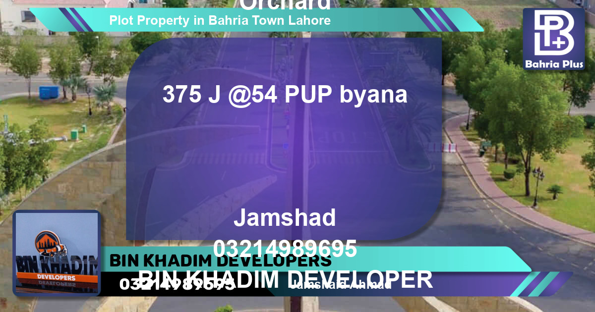Residential Plot for Sale in Bahria Town, Lahore - (BP-79995)