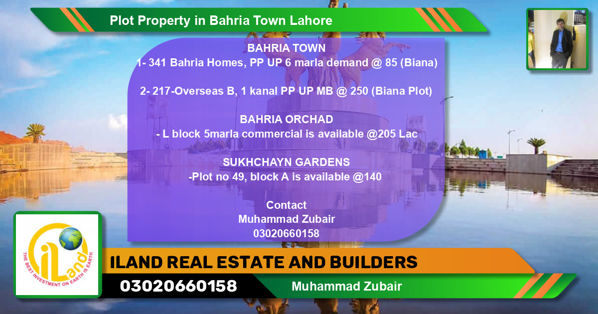 Commercial Plot for Sale in Bahria Town, Lahore - (BP-80000)