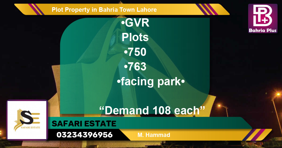 Residential Plot for Sale in Bahria Town, Lahore - (BP-80006)