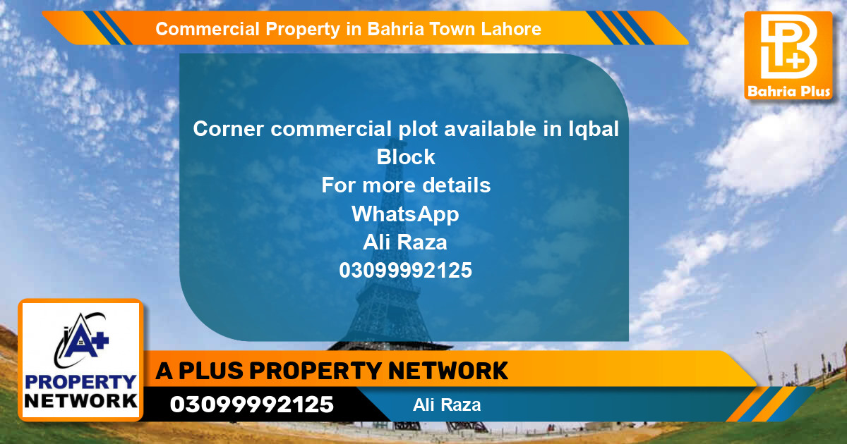 Commercial Property for Sale in Bahria Town, Lahore - (BP-80022)