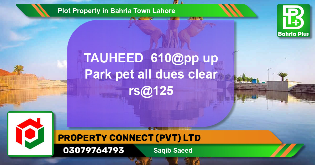 Residential Plot for Sale in Bahria Town, Lahore - (BP-80026)