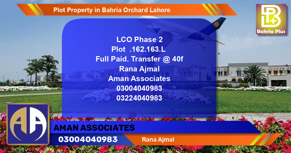 Residential Plot for Sale in Bahria Orchard, Lahore - (BP-80039)