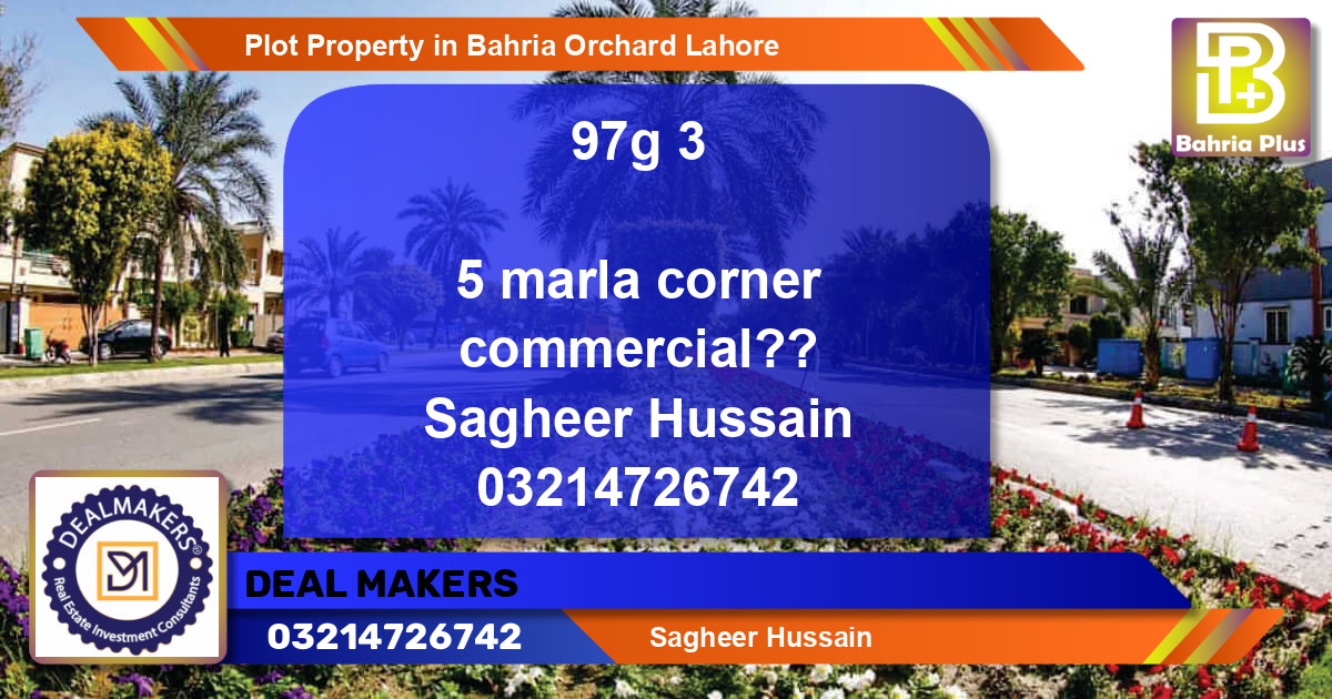 Commercial Plot for Sale in Bahria Orchard, Lahore - (BP-80054)