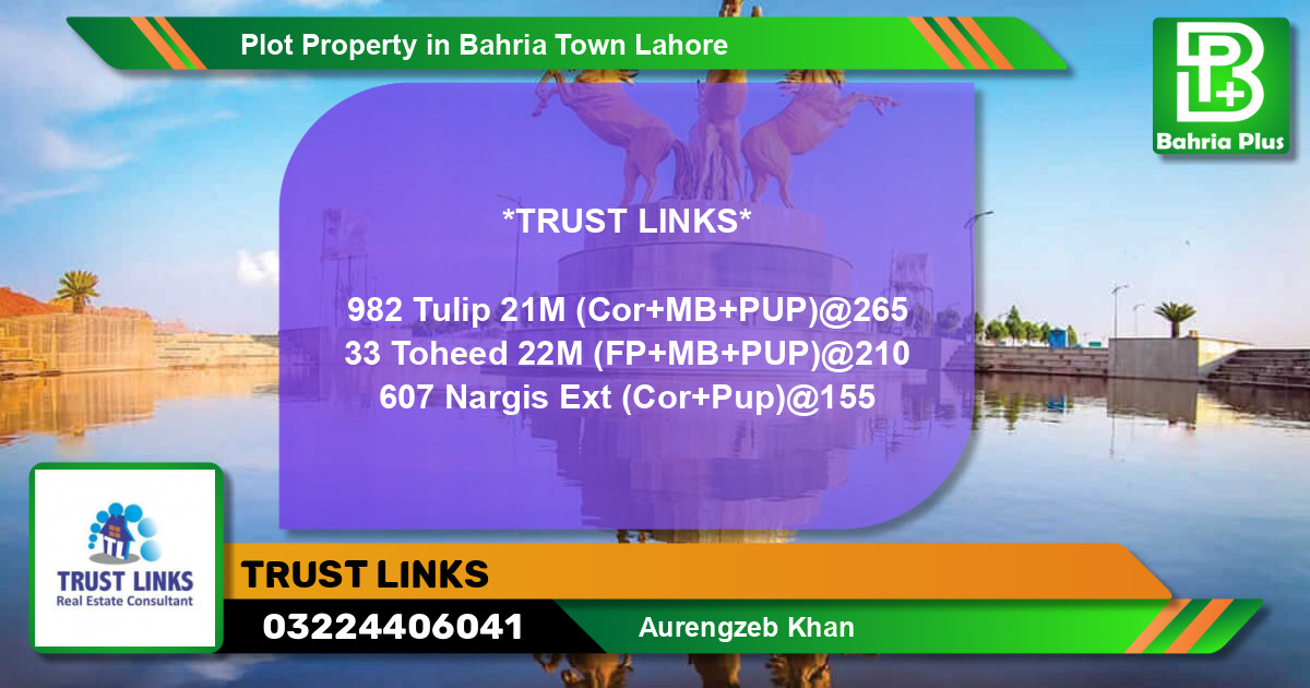 Residential Plot for Sale in Bahria Town, Lahore - (BP-80057)