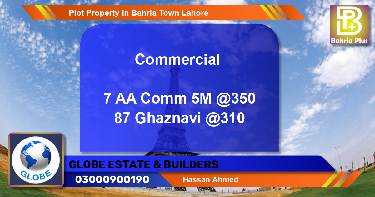 Commercial Plot for Sale in Bahria Town, Lahore - (BP-80063)