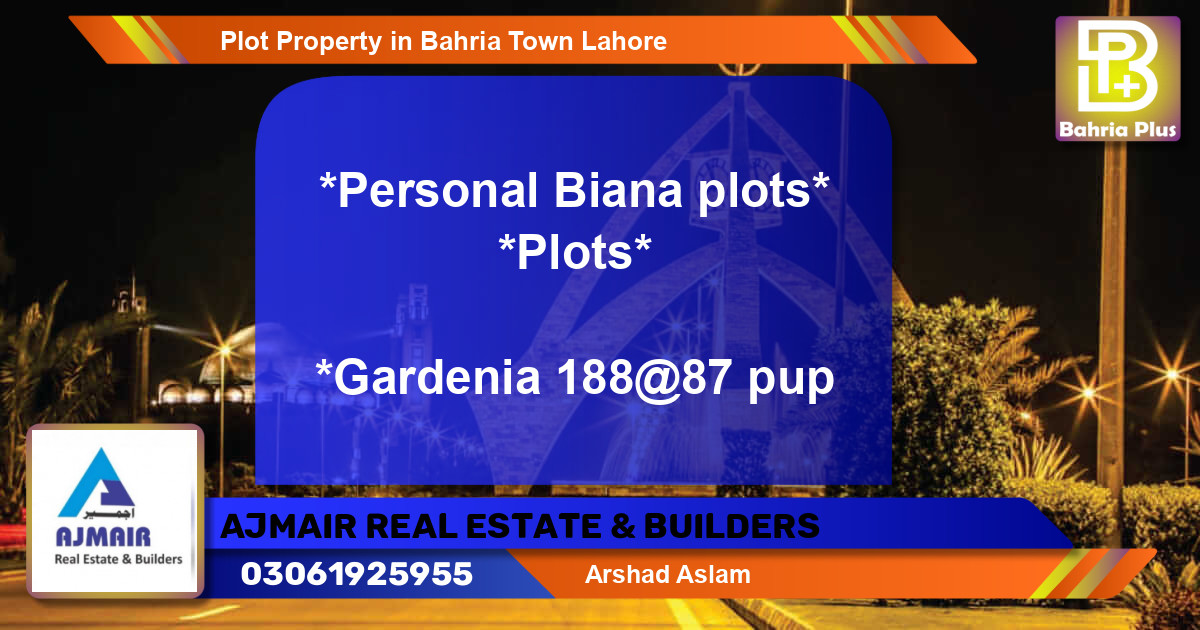 Residential Plot for Sale in Bahria Town, Lahore - (BP-80074)