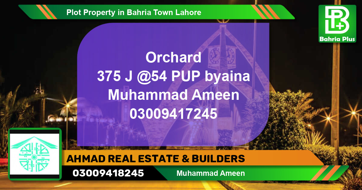 Residential Plot for Sale in Bahria Town, Lahore - (BP-80085)