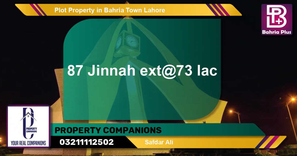 Residential Plot for Sale in Bahria Town, Lahore - (BP-80090)