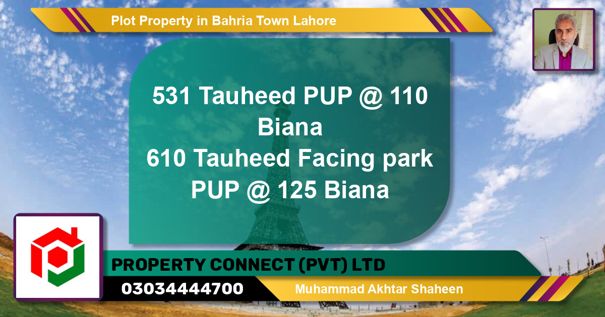 Residential Plot for Sale in Bahria Town, Lahore - (BP-80099)