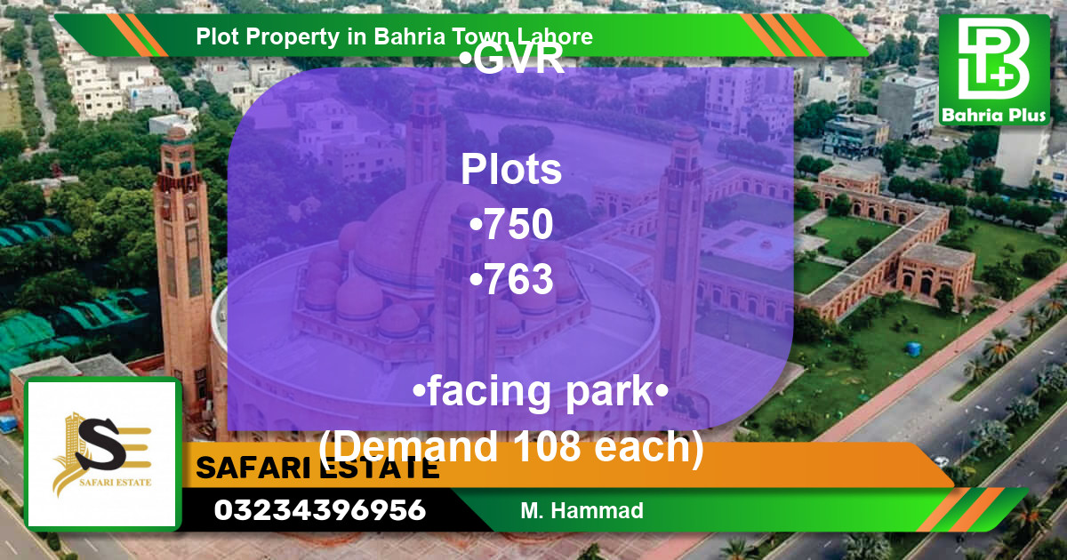 Residential Plot for Sale in Bahria Town, Lahore - (BP-80120)