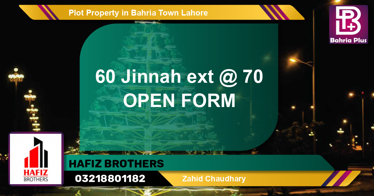 Residential Plot for Sale in Bahria Town, Lahore - (BP-80148)