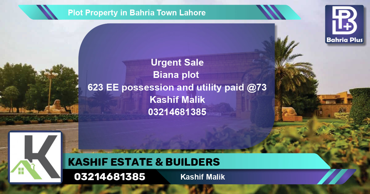Residential Plot for Sale in Bahria Town, Lahore - (BP-80151)