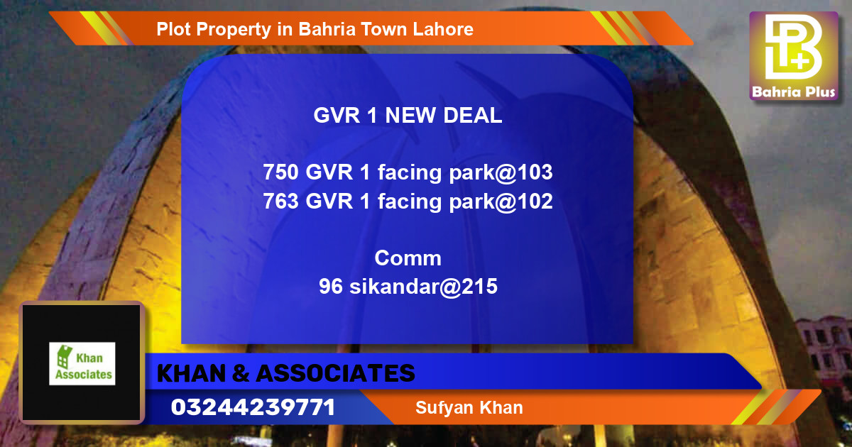 Residential Plot for Sale in Bahria Town, Lahore - (BP-80154)