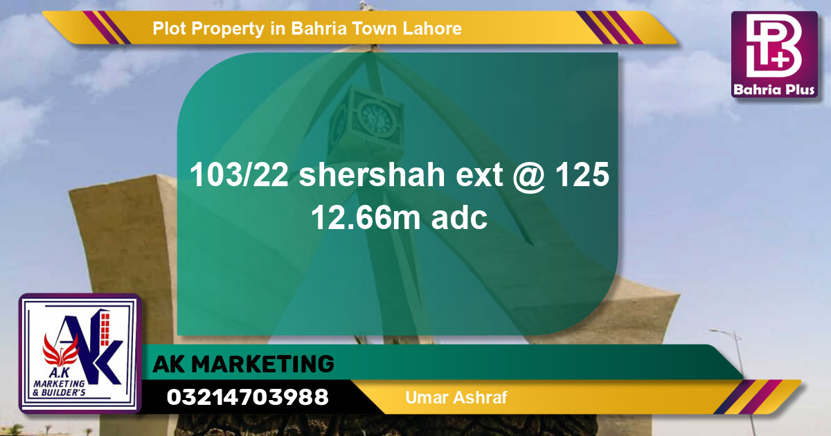 Residential Plot for Sale in Bahria Town, Lahore - (BP-80200)