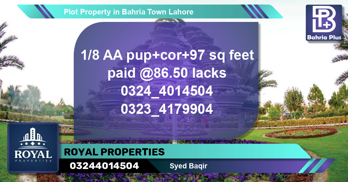 Residential Plot for Sale in Bahria Town, Lahore - (BP-80215)